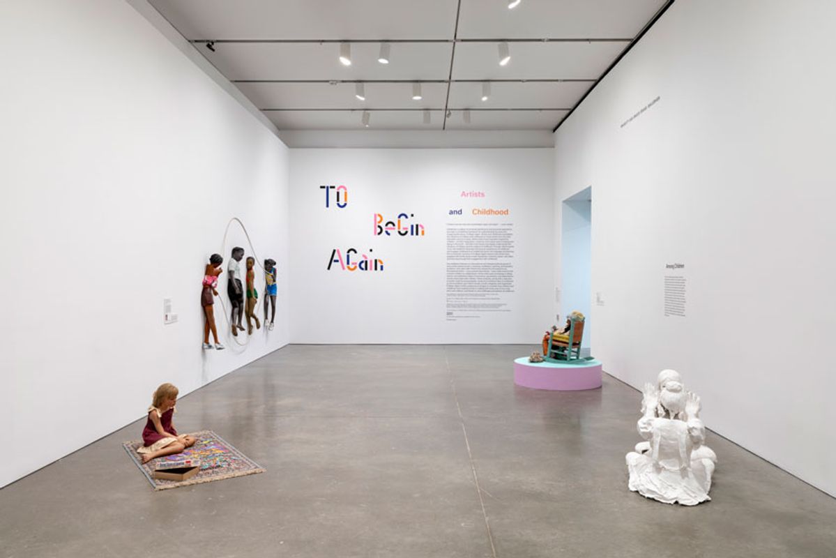 Installation view, To Begin Again: Artists and Childhood, October 2022, Institute of Contemporary Art/Boston. Photo by Mel Taing