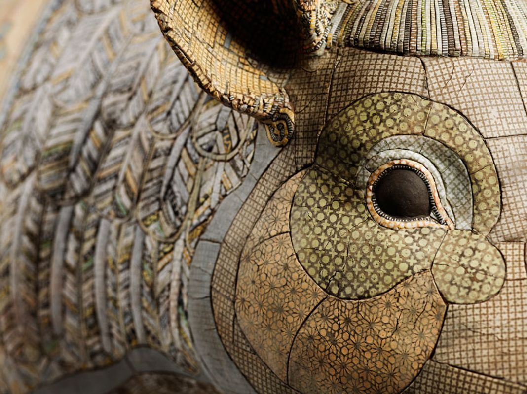 Susan O Byrne, Boar (detail), 21Hx33Lx12W, porcelain. Image credit: Shannon Toffs
