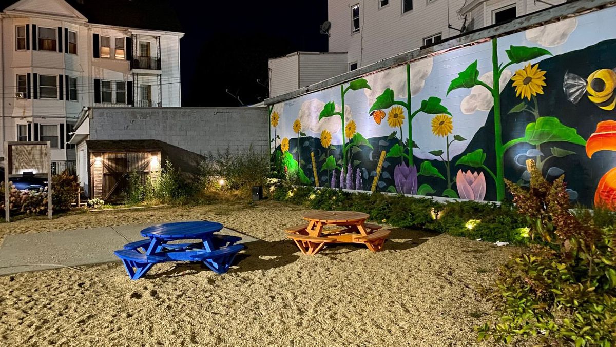 Phillips Avenue Park in New Bedford with new lighting