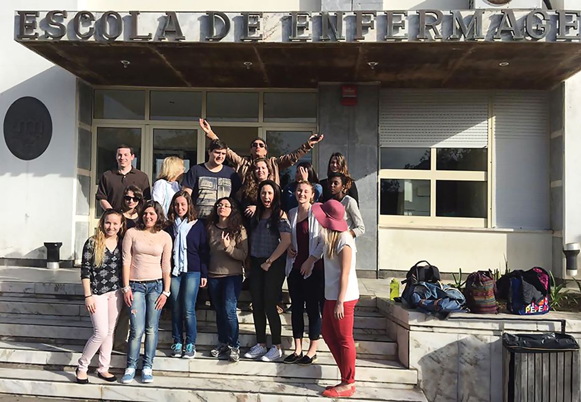Students in a nursing exchange program in the Azores, Portugal