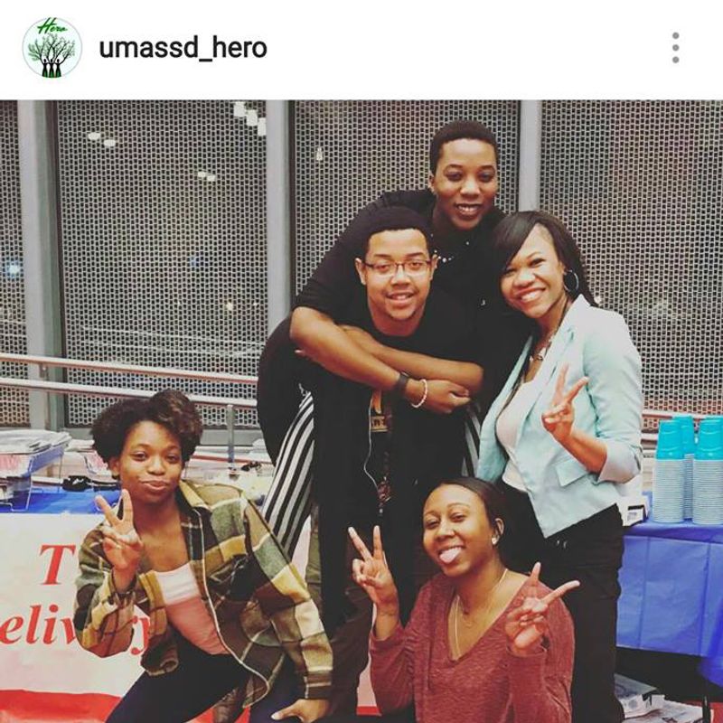 Brandi Bass with HERO student organization members