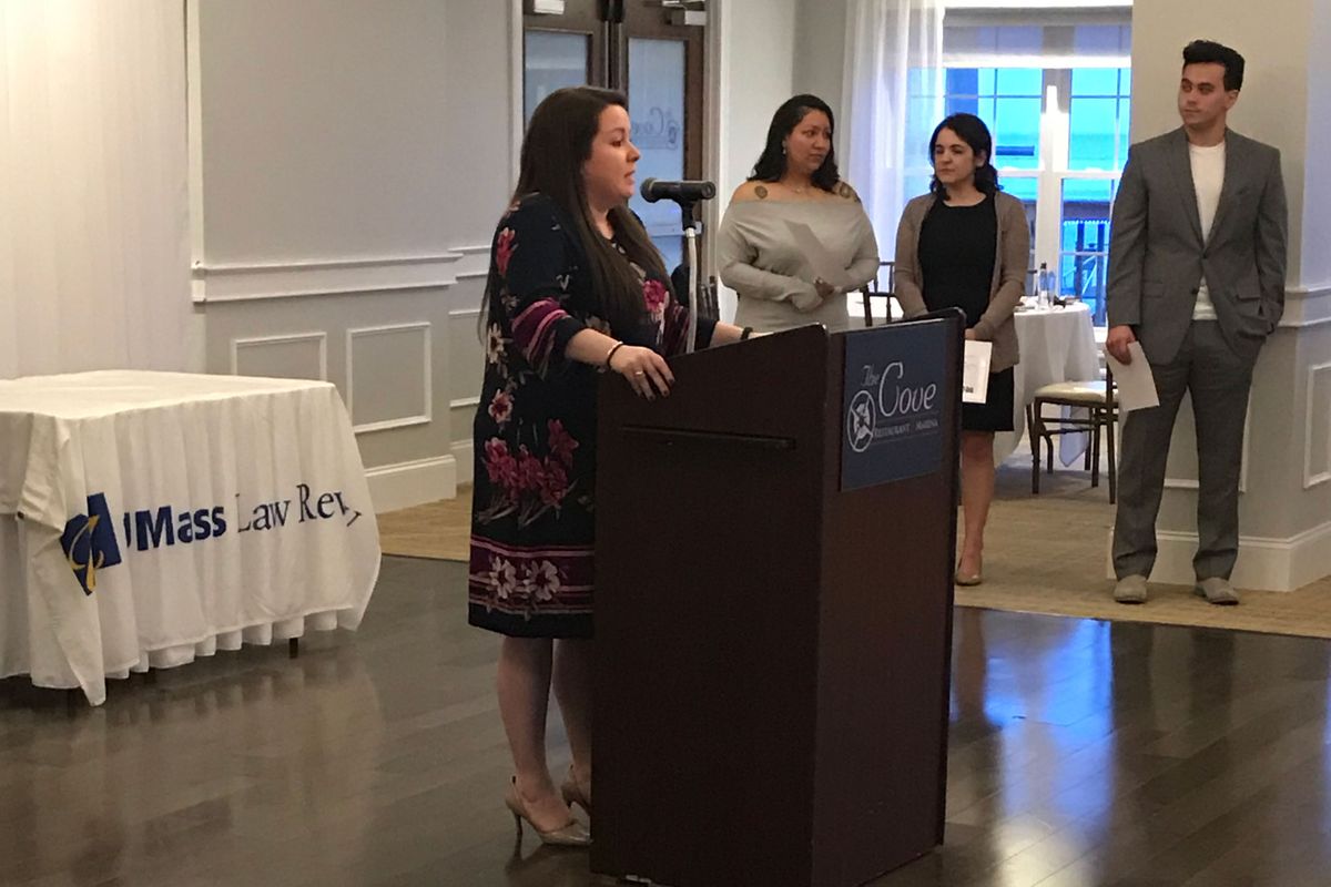 Casey Shannon at law review banquet