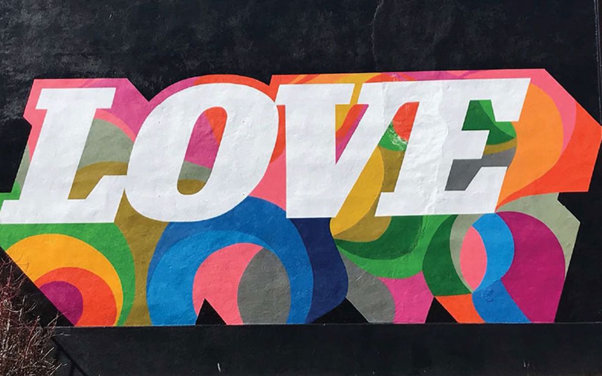 Love mural by artist Cey Adams