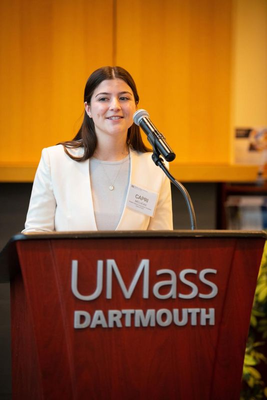 Capri McLucas speaks at the 