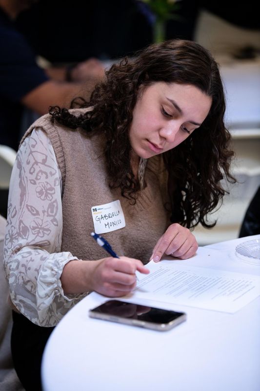 Gabriella Monico at an alumni networking event