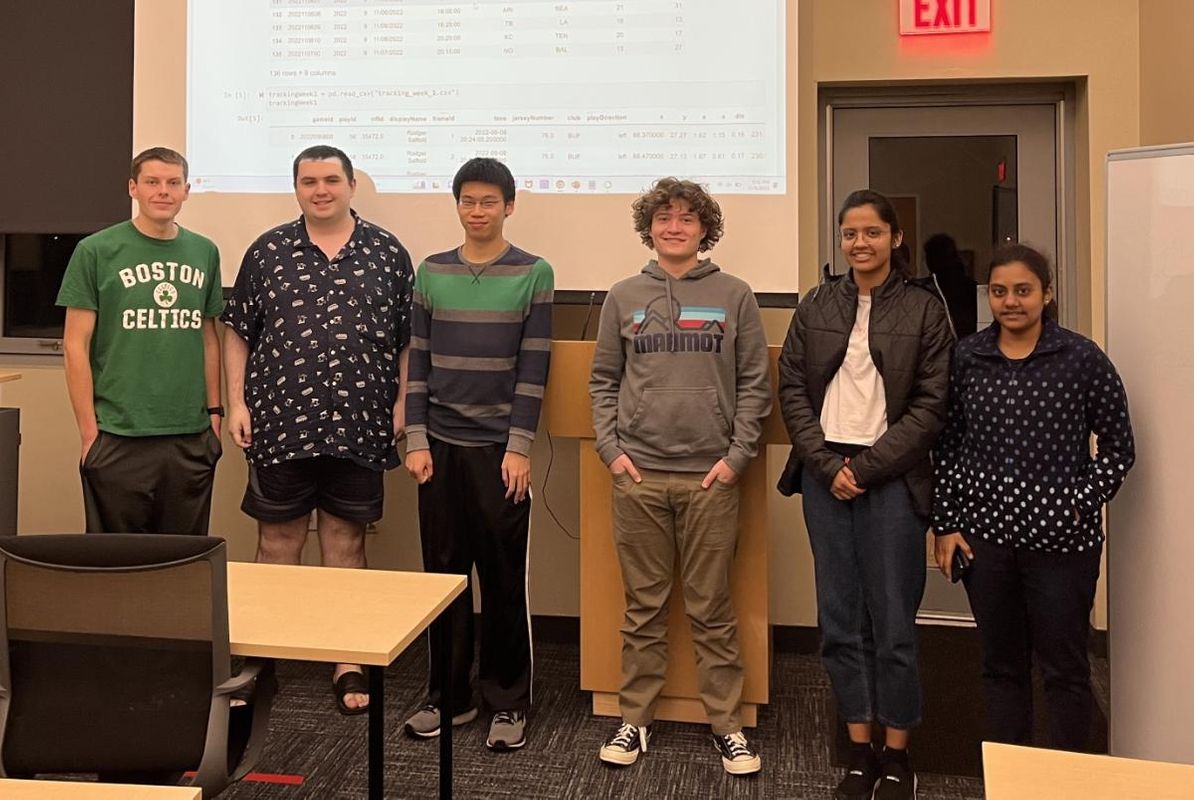 Students in the Big Data Club lined up for a group photo