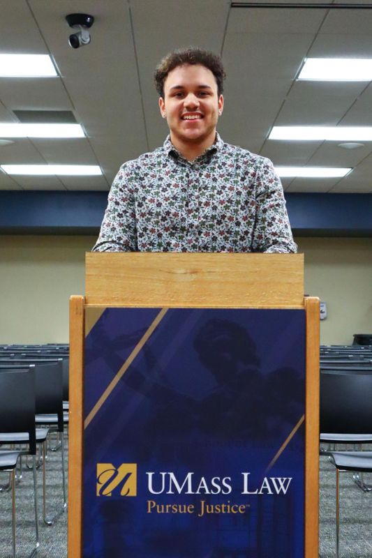 Nathan Upchurch in the Larkin Moot Courtroom