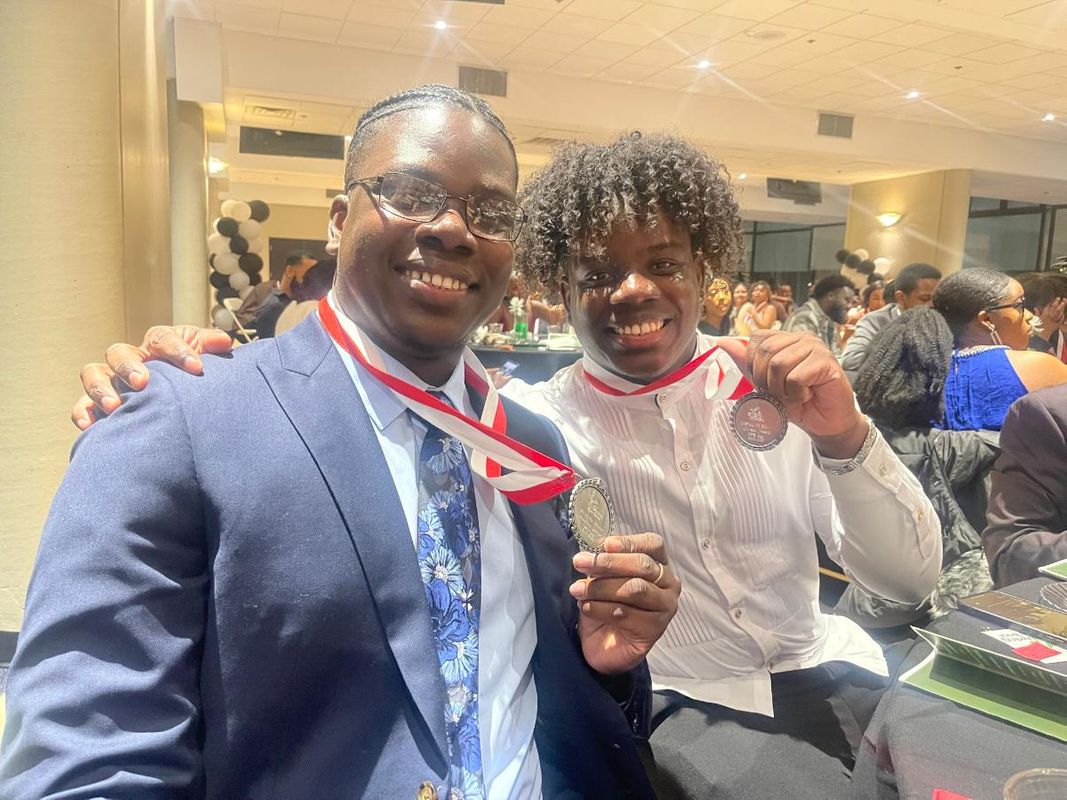 Brothers Clivens Joseph '24, '25 and Davidson Joseph '23, '24 at the 2023 STEMming While Black Gala