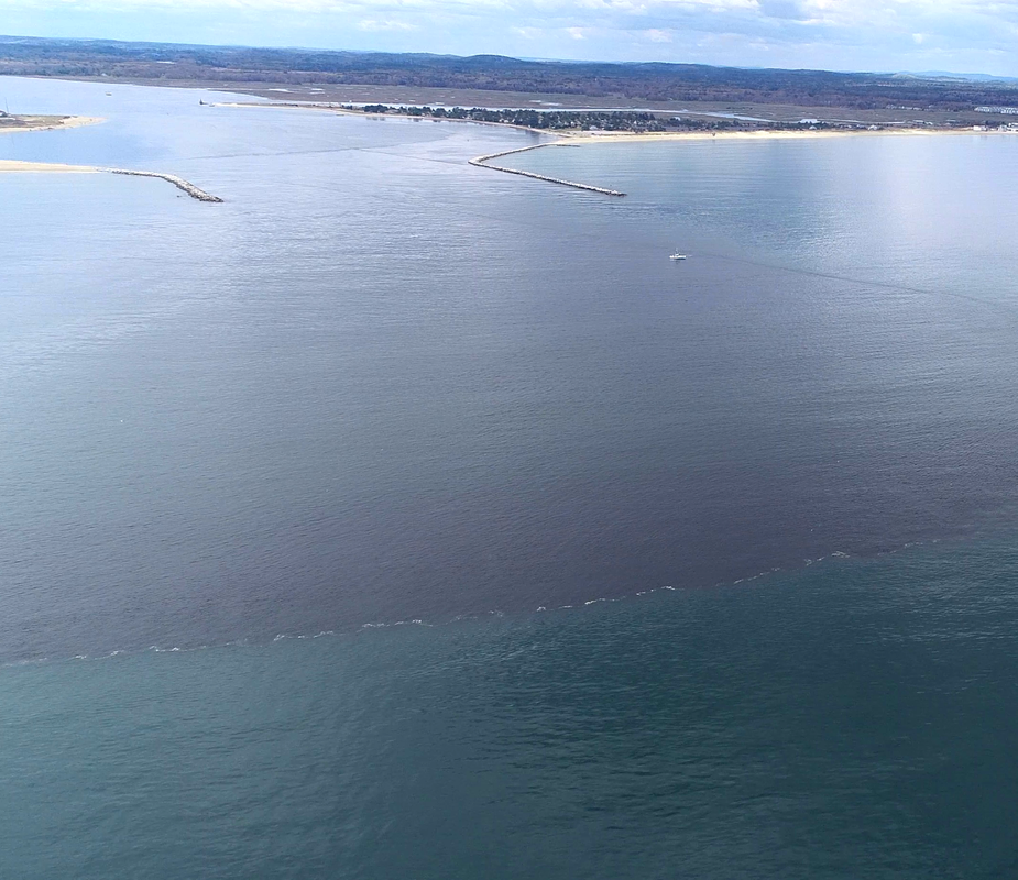 Merrimack River plume where freshwater meets the ocean