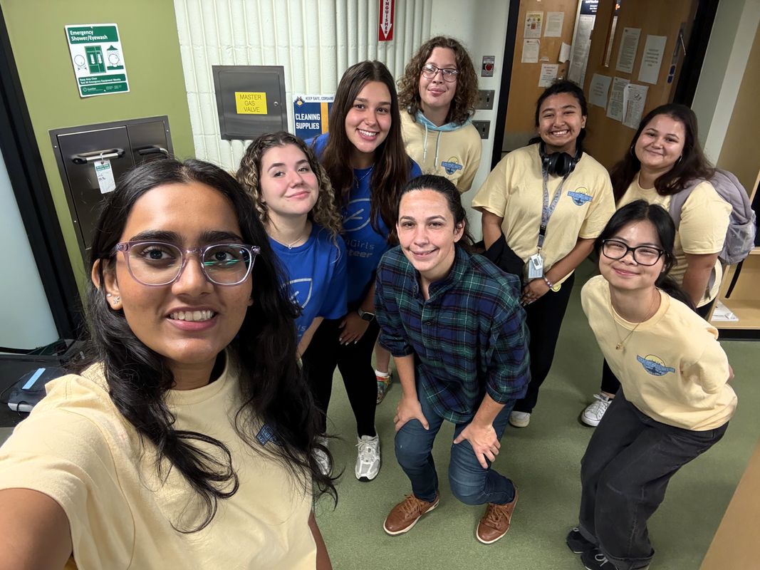 Kavya Shah volunteering at the STEM 4 GIRLS event