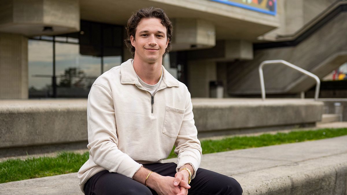 Physics major and hockey player Graham Burke '26