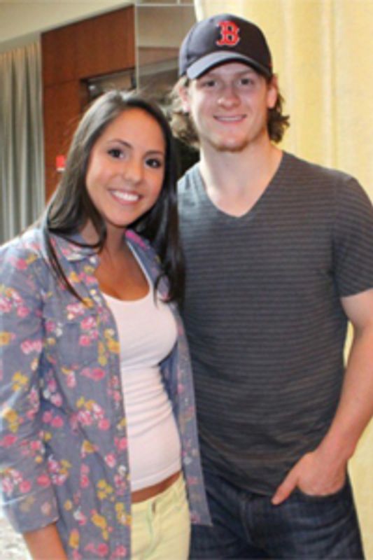Megan DeBarros with Torey Krug