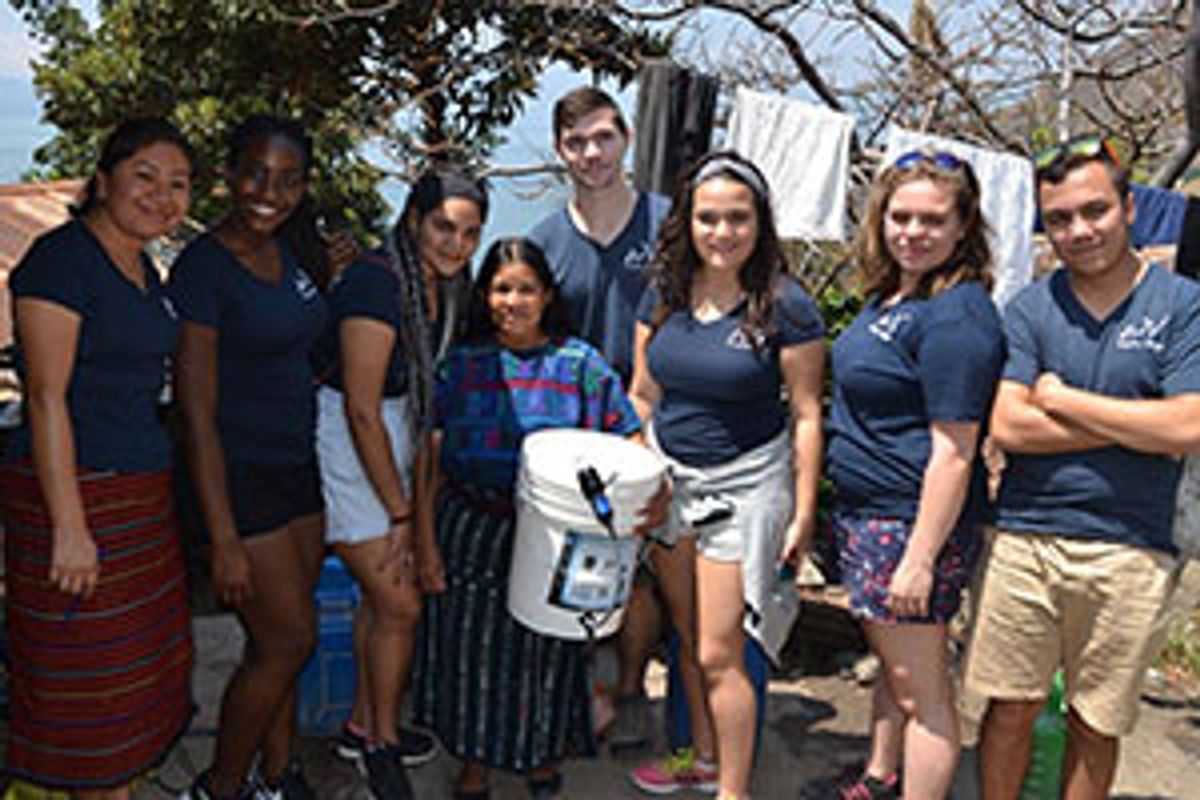 Group photo, water filtration