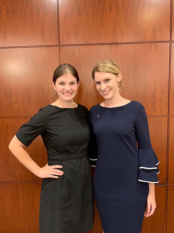 Mary Brigh Lavery at at the Rappaport closing ceremony with her supervisor
