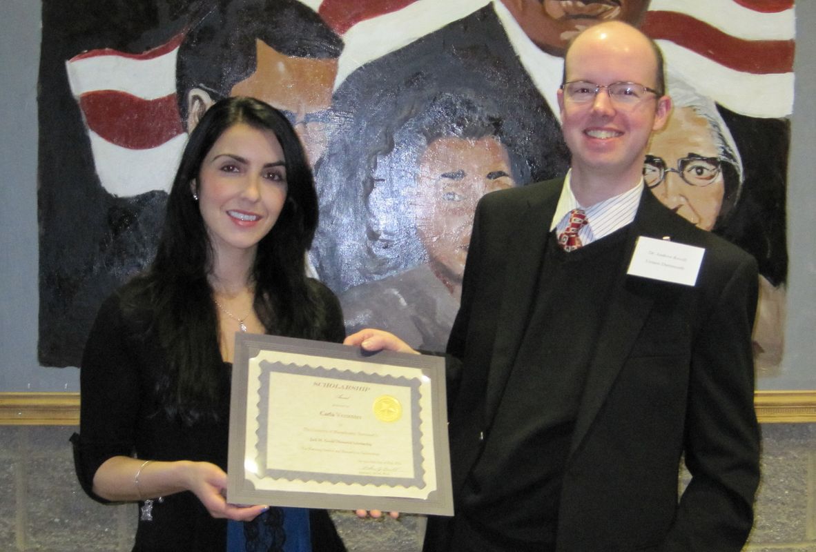Carla Vertentes and Professor Andrew Revell, 2012 Gould Award
