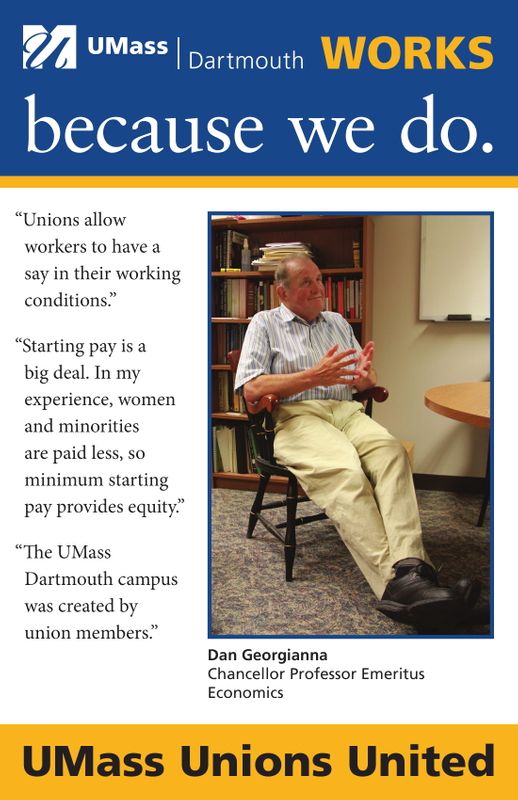 Labor union poster featuring Dan Georgianna