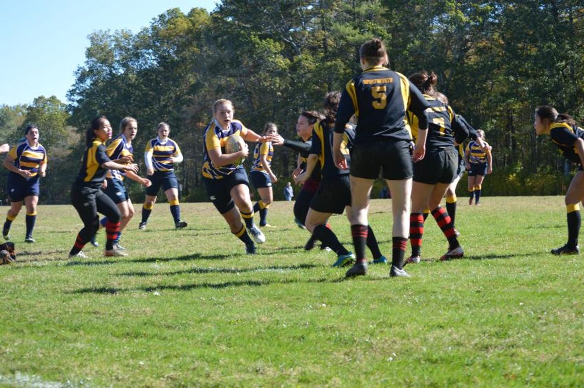 Rugby team in play