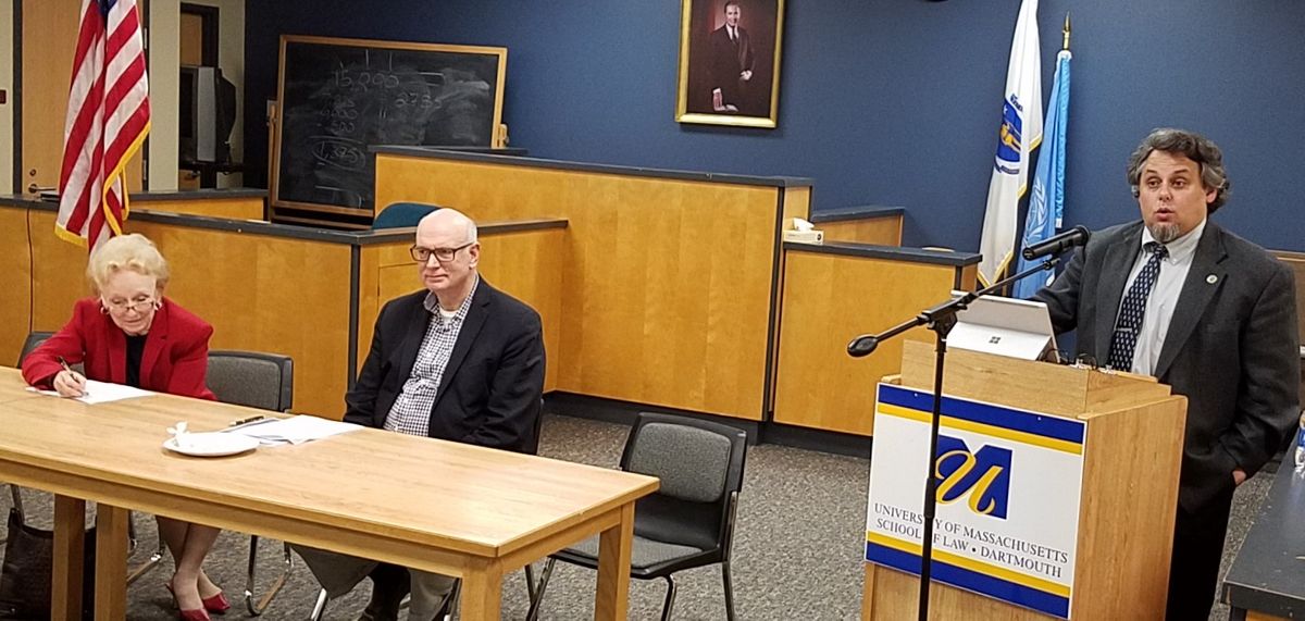 Lecture at Law School by Dr. Steven B. Lichtman, Oct. 26, 2016, with Law Professors Duncan & Rudko