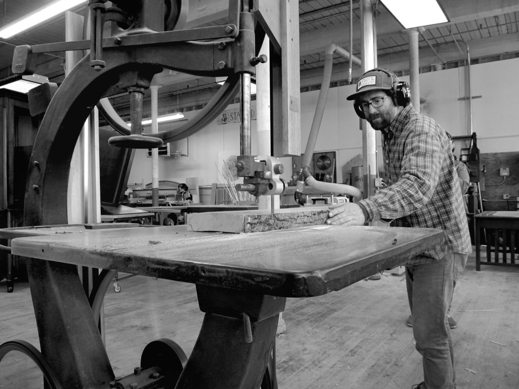 Man working at machine in Fall River mill