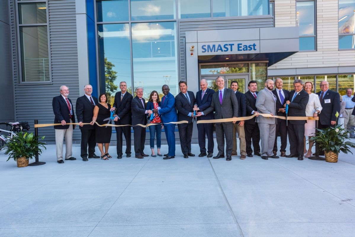 Ribbon cutting for the new SMAST East Building - School for Marine Science & Technology