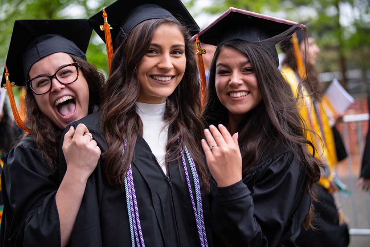 Student group graduating