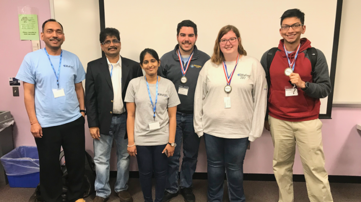 Charlton College of Business student at DataFest 2018