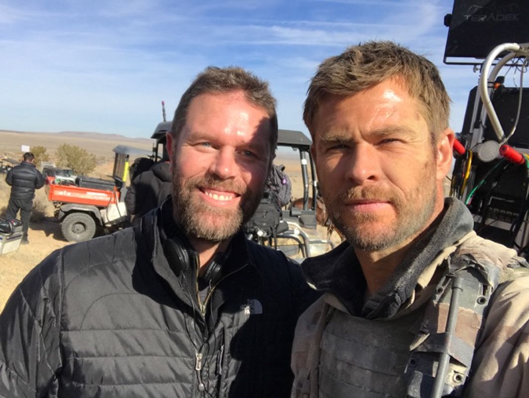 Brian Williams and Chris Hemsworth