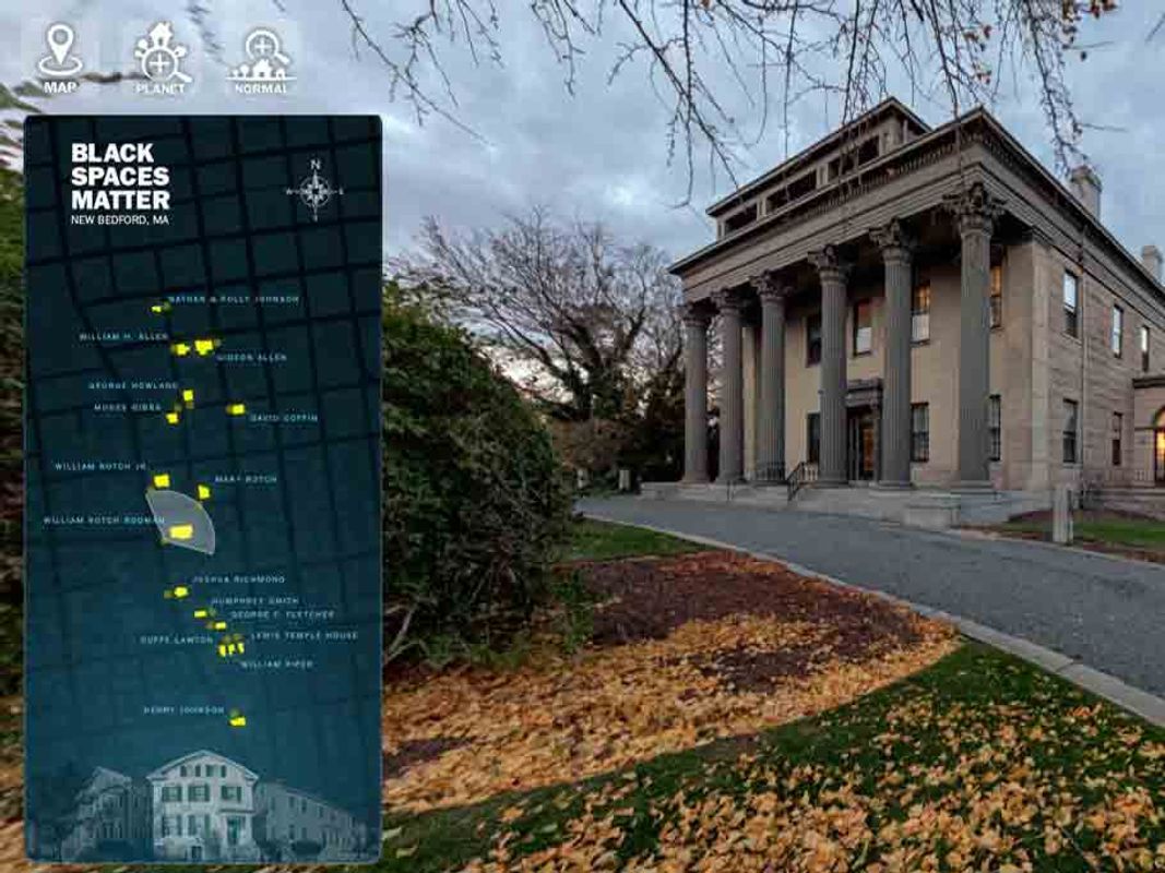 Black Spaces Matter Exhibition interactive screen shot