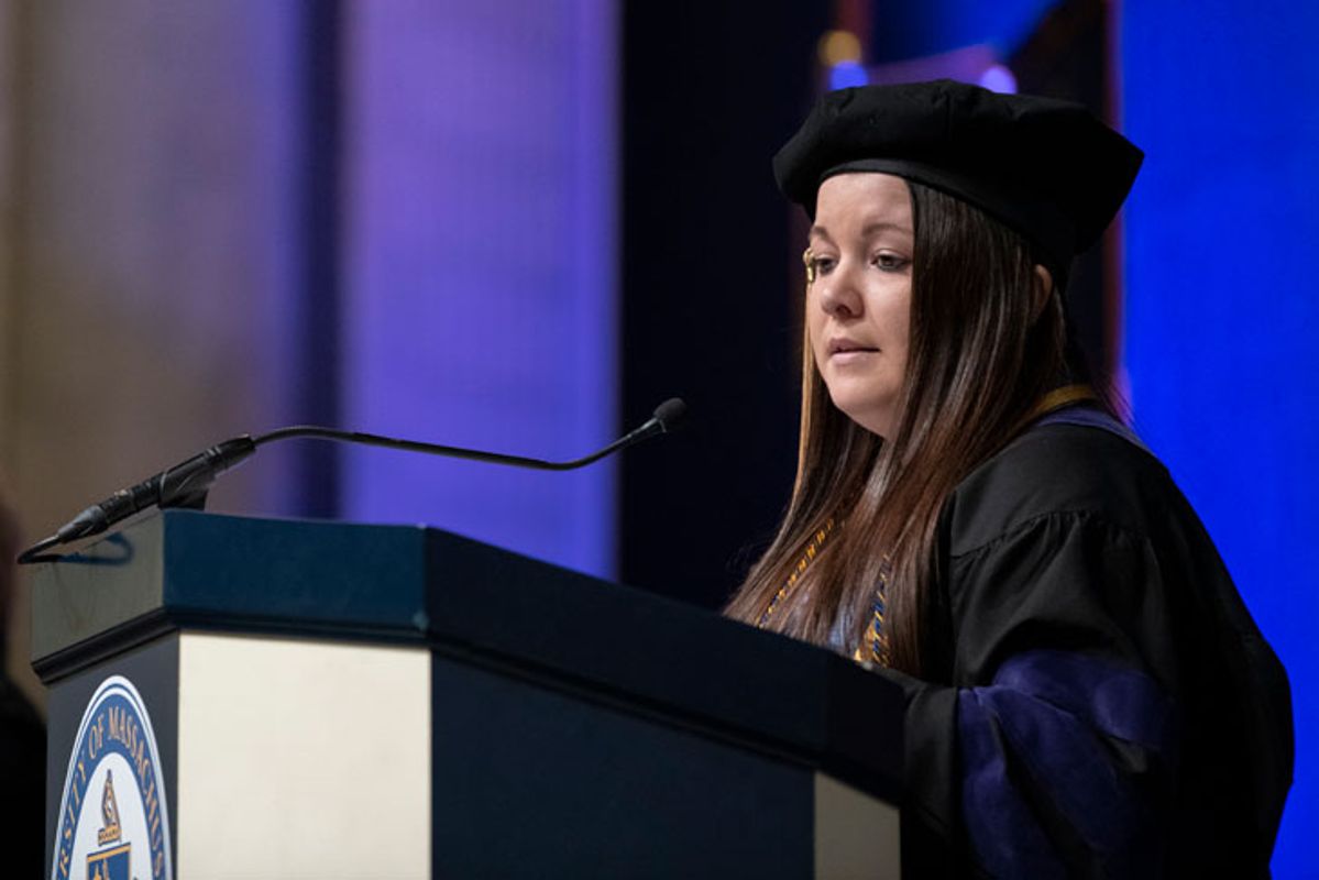 UMass Law Student Speaker Casey Shannon at 2019 Commencement