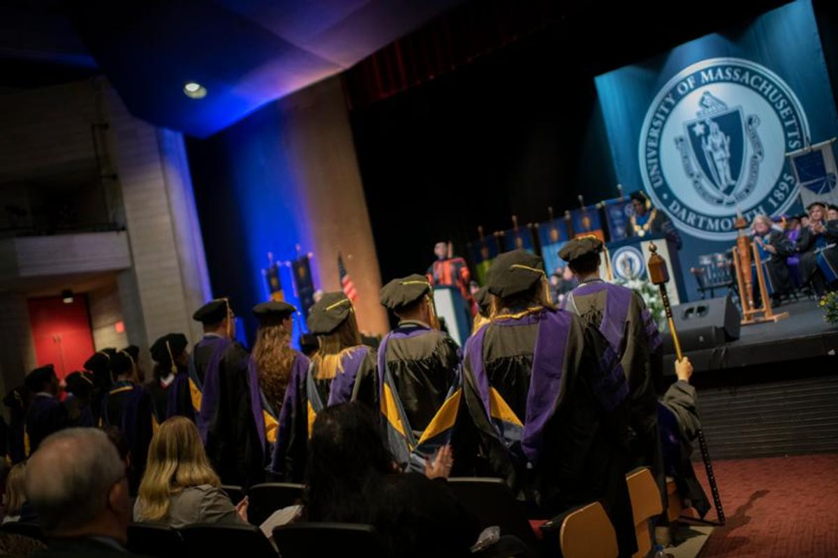 Law students at commencement