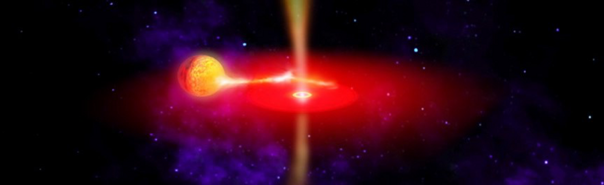 Image create of a black hole disruption