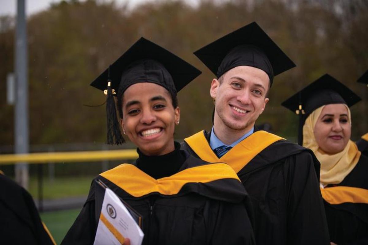 Students at Commencement
