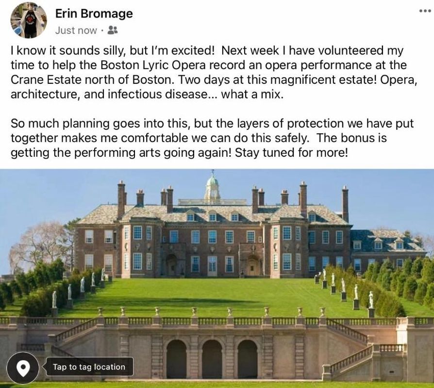 Facebook post from Erin Bromage