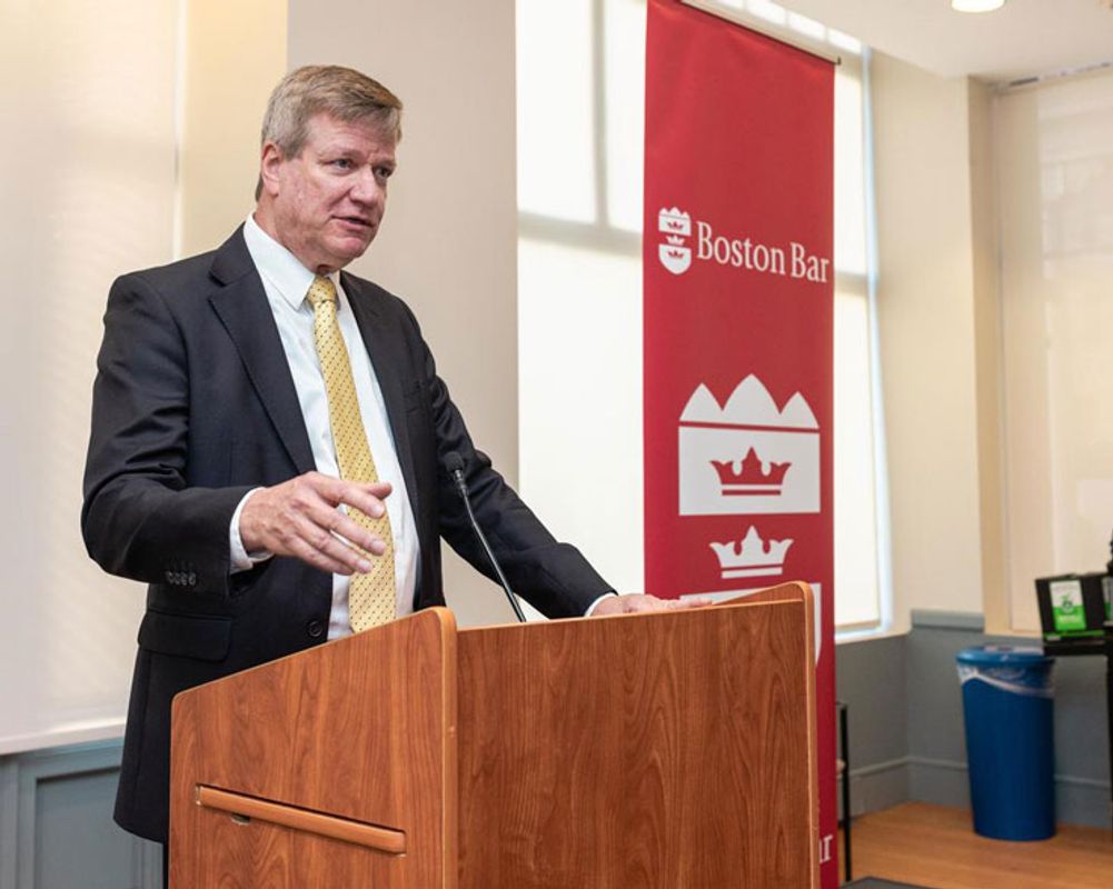 Len Zandrow at the podium
