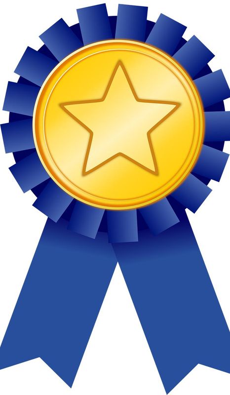 Achievement award ribbon