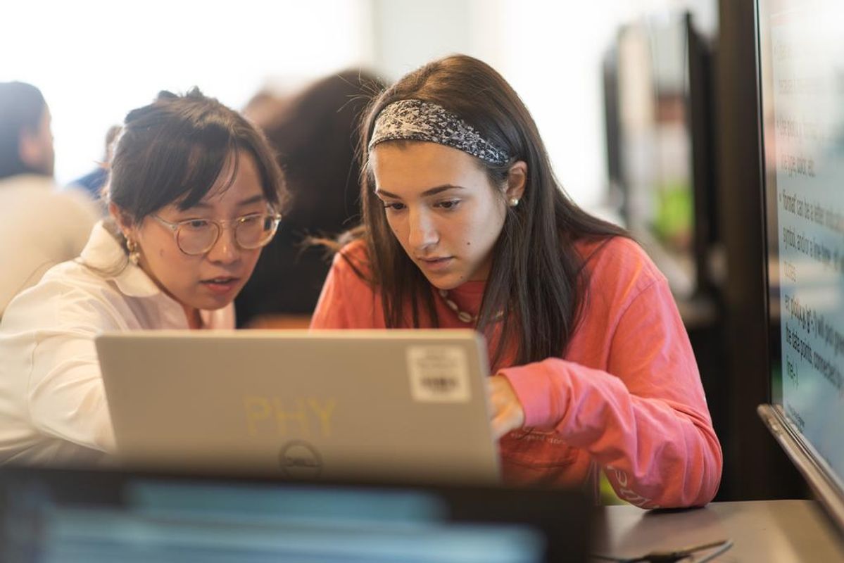 Instructor and student in computer engineering