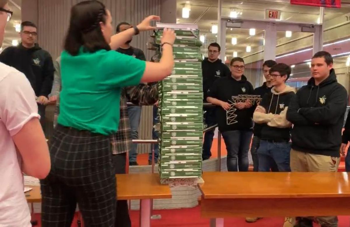 Engineering Student Competing