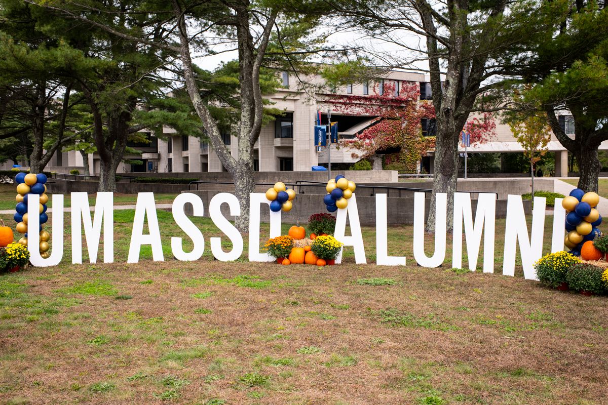 UMASSD ALUMNI signage