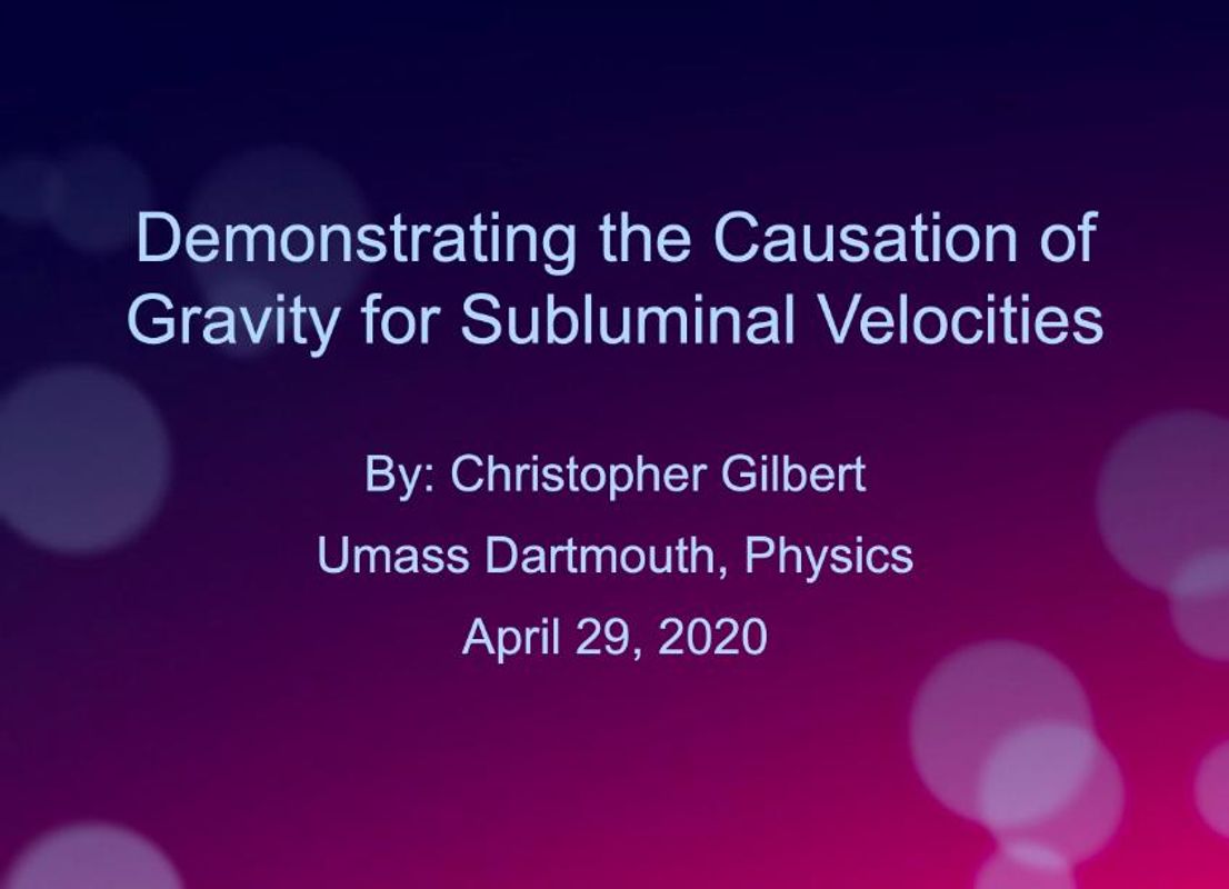 Demonstrating the Causation of Gravity