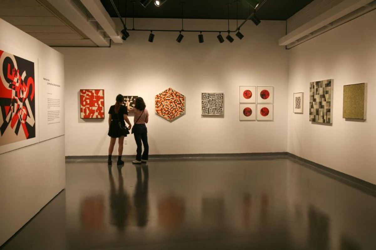 Students preview Ives’s work in the CVPA Campus Gallery