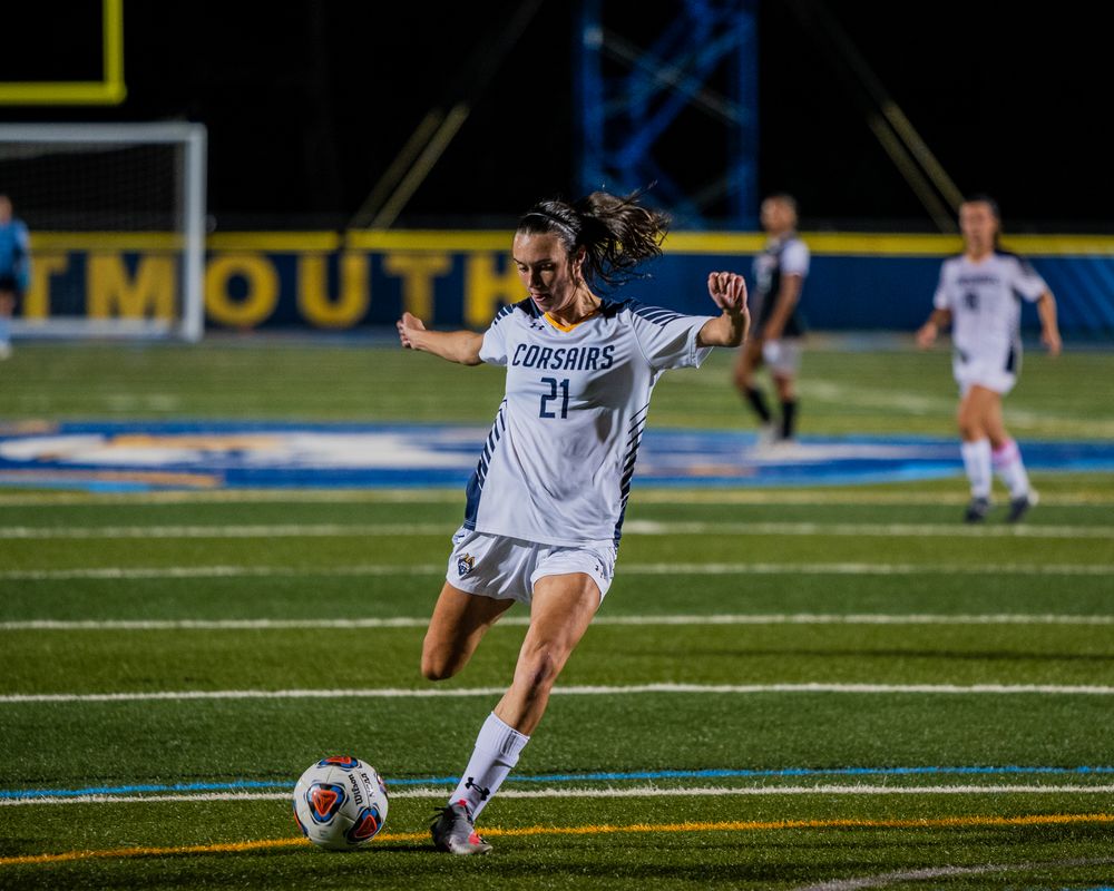 Women's soccer player on the field