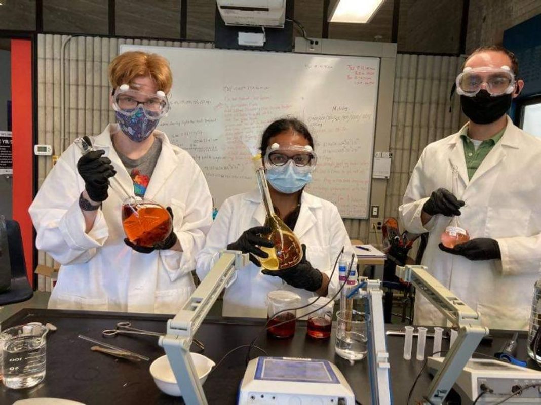 Students in the lab