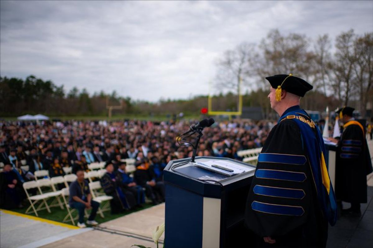 Chancellor Fuller at commencement