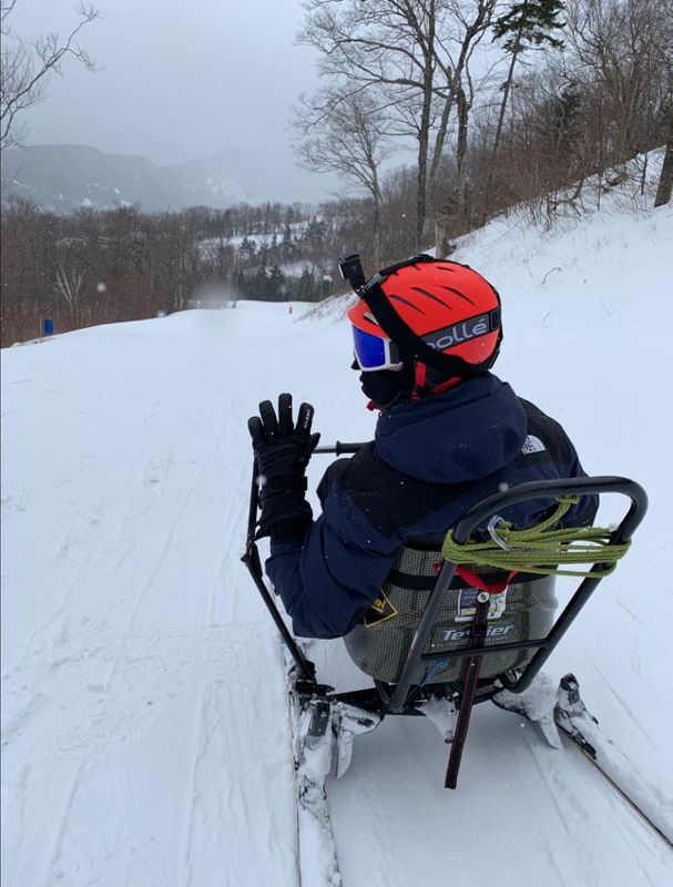 Revell using controlled skiing cart