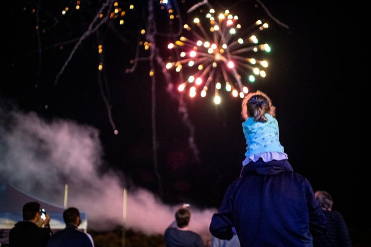 BGW Family watching fireworks