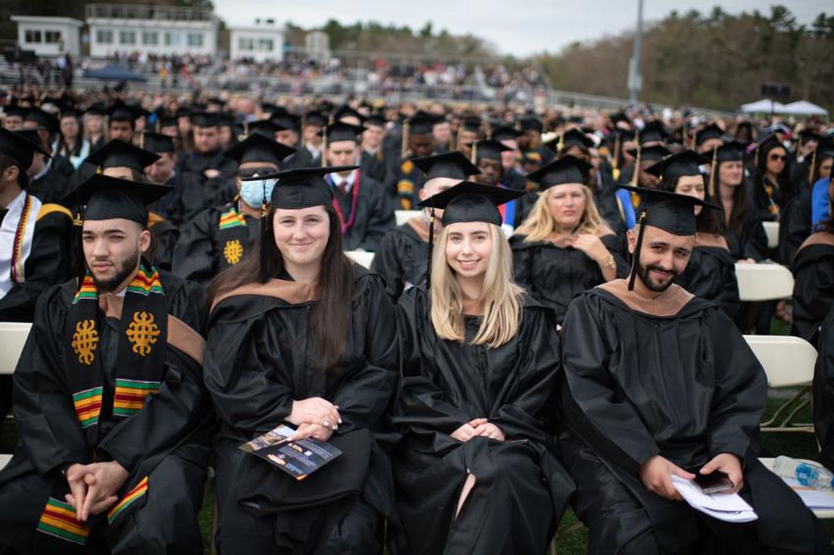 Commencement sitting students 2022