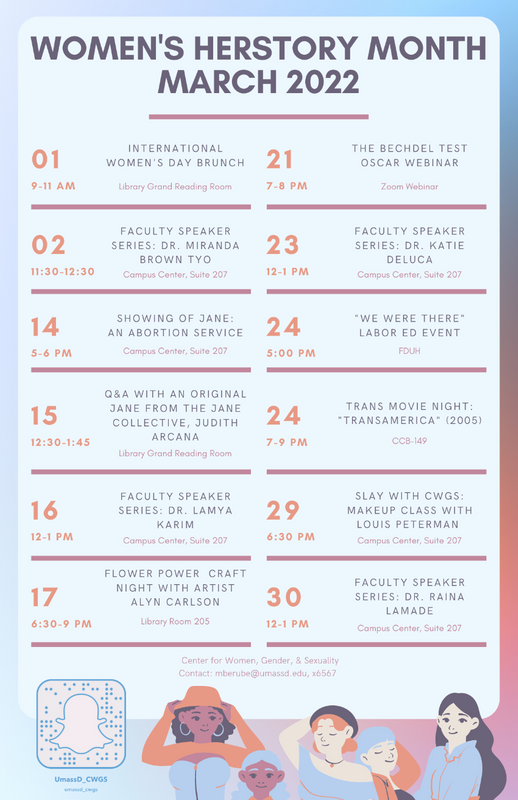 Women's History Month calendar