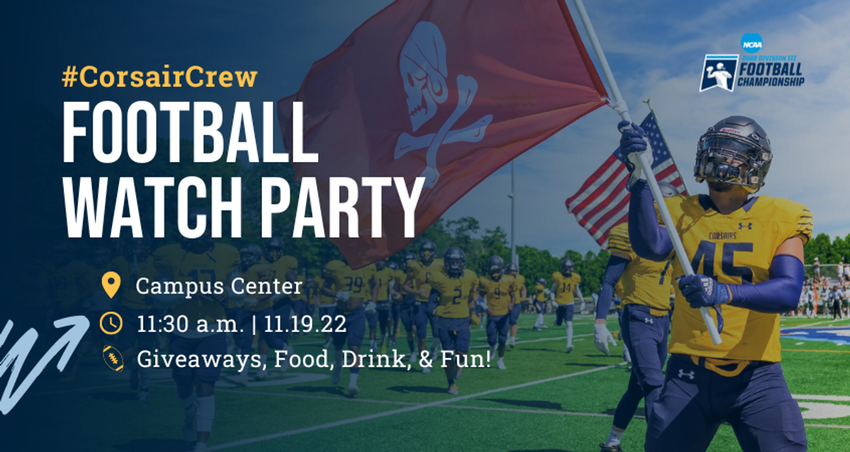 Football watch party graphic