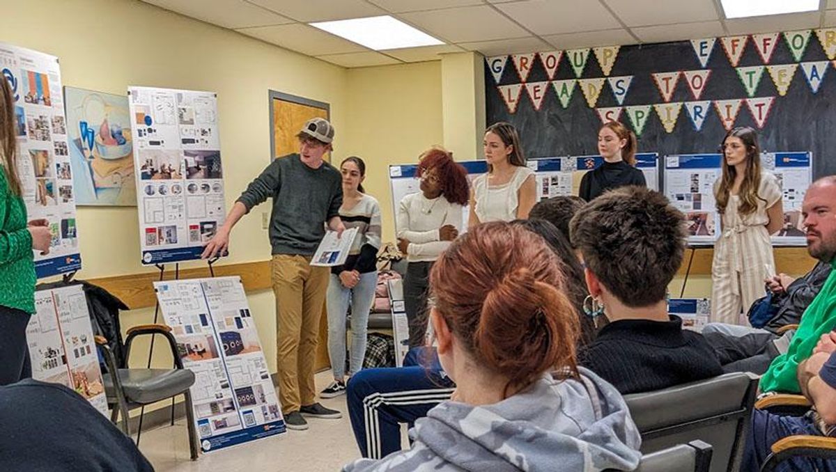 IAD 302: Institutional Design students present their designs for renovations to CO-OP