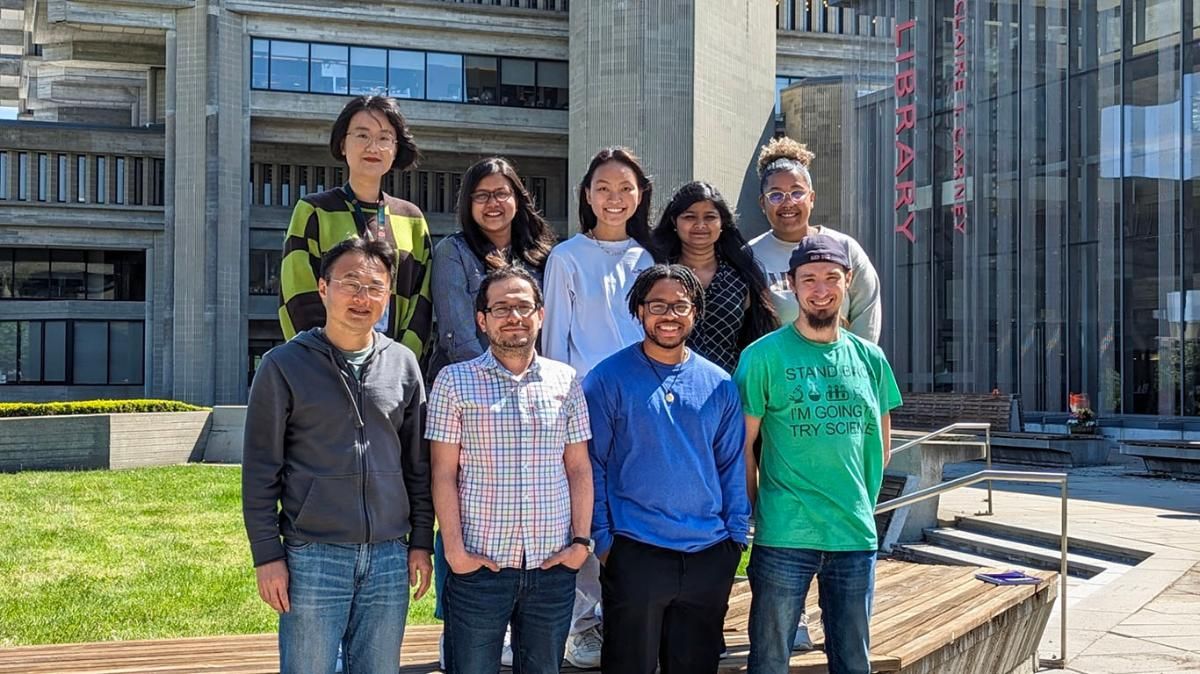 The Jia Lab, photographed on the campus quad in the spring of 2023